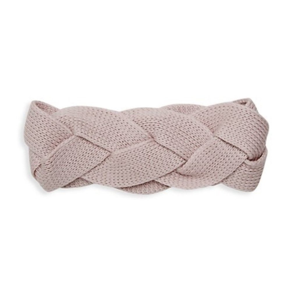 UGG Women Pink Braided Knit Headband NWT